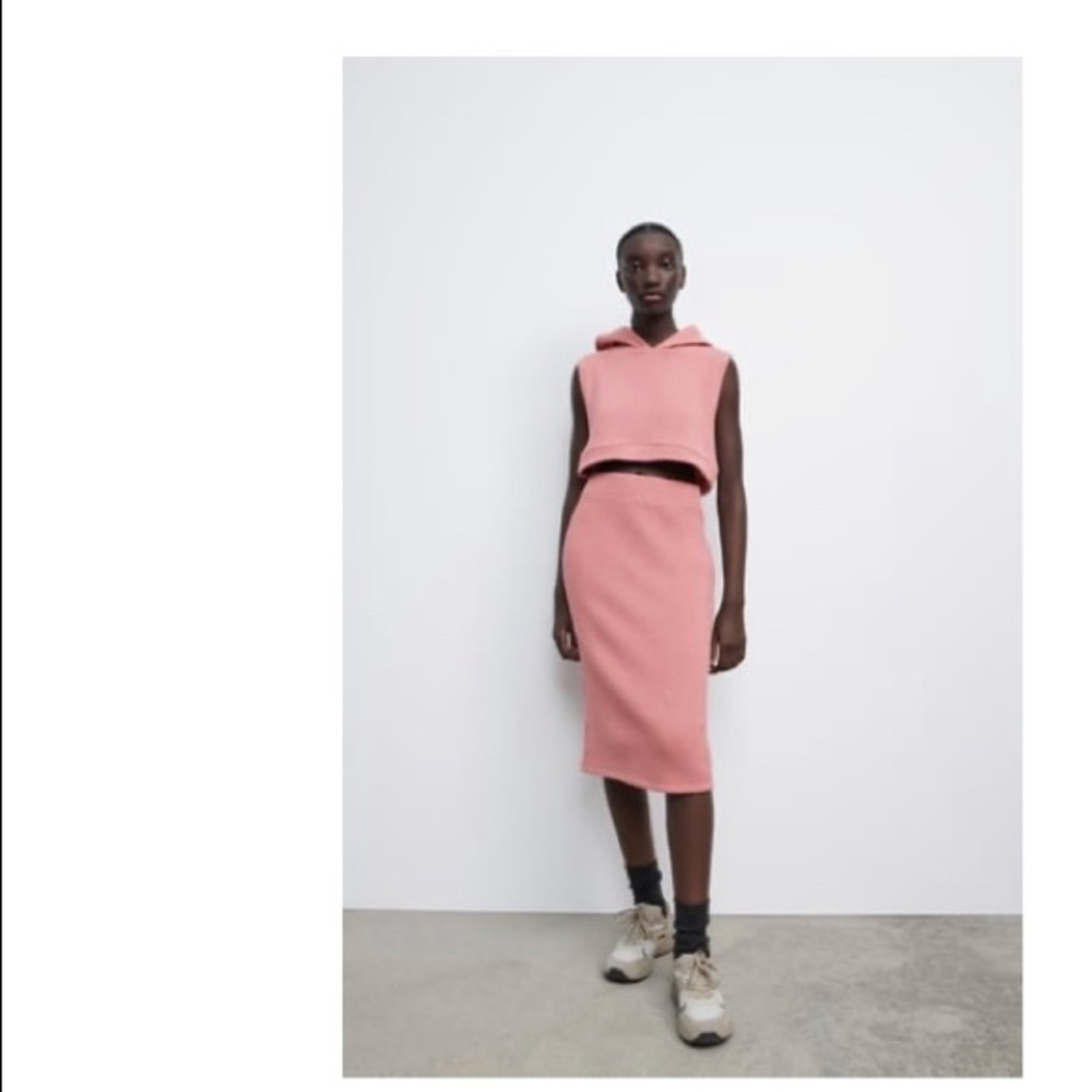 Crop vest pink ZARA